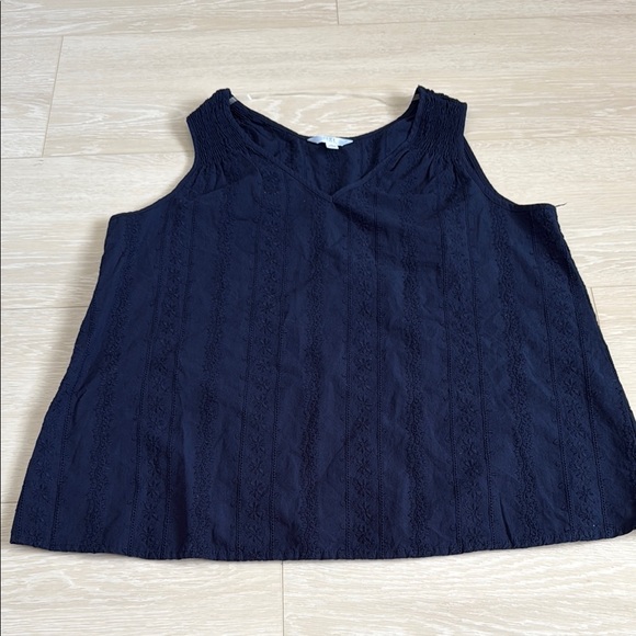 3/$10 Time and Tru Boxy Dark Blue Tank Top - Picture 2 of 7